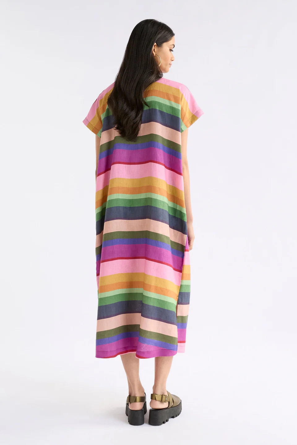 ELK Tilko Linen Shirt Dress - Lysbro Print