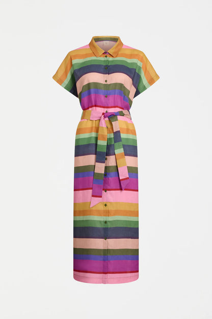 ELK Tilko Linen Shirt Dress - Lysbro Print