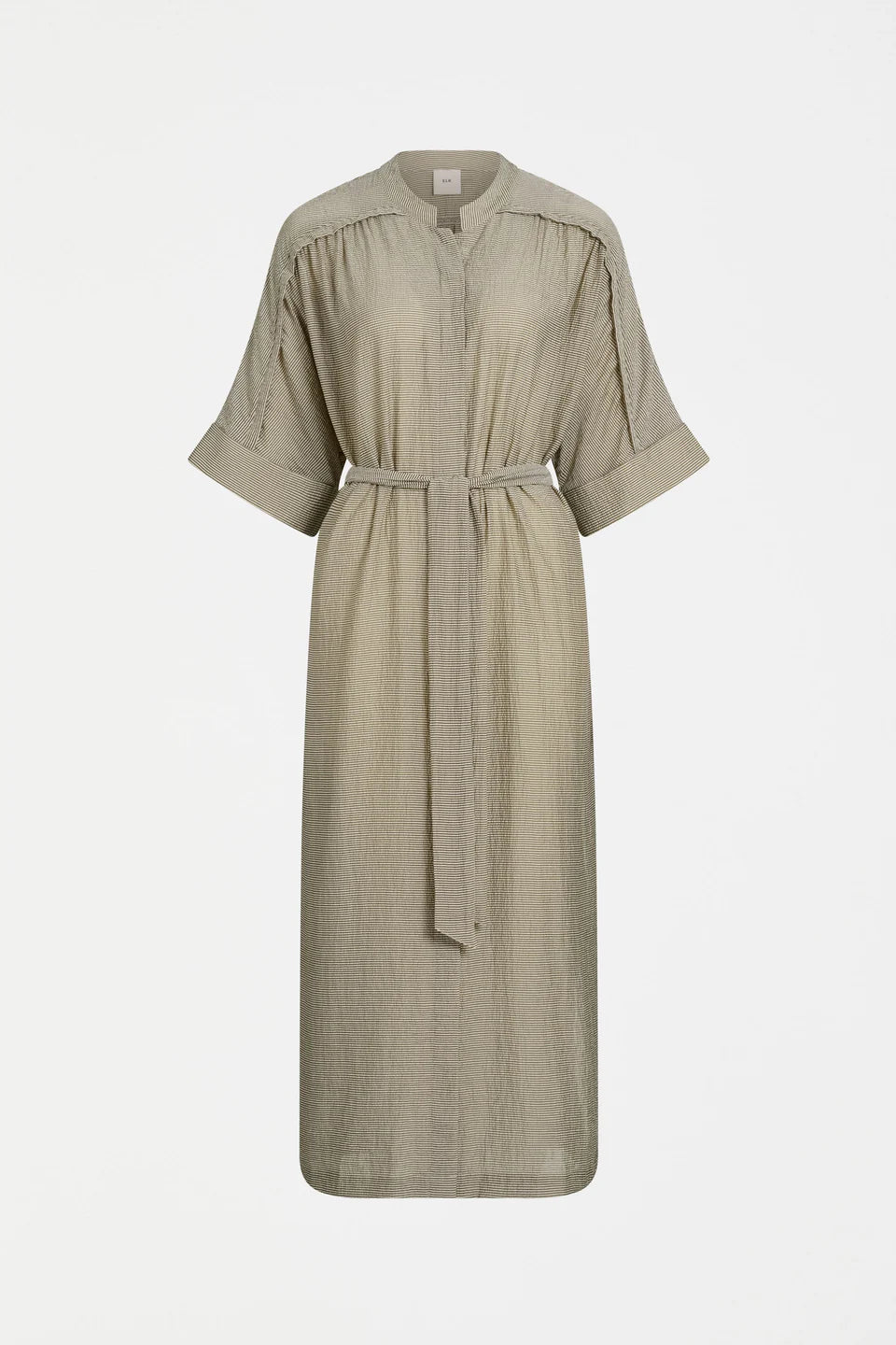 ELK Porta Dress - Olive Stripe
