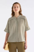 ELK Porta Shirt - Olive Stripe