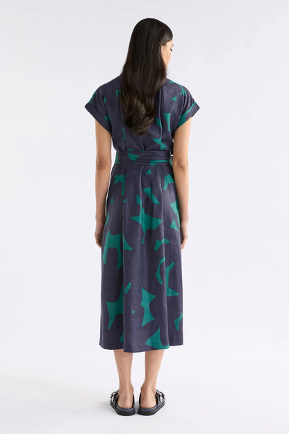 ELK Minnen Wrap Dress - Teal Tera Print