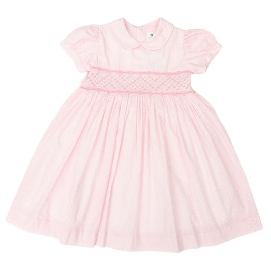 Korango Hand Smocked Frill Dress | Pink