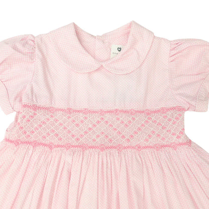 Korango Hand Smocked Frill Dress | Pink