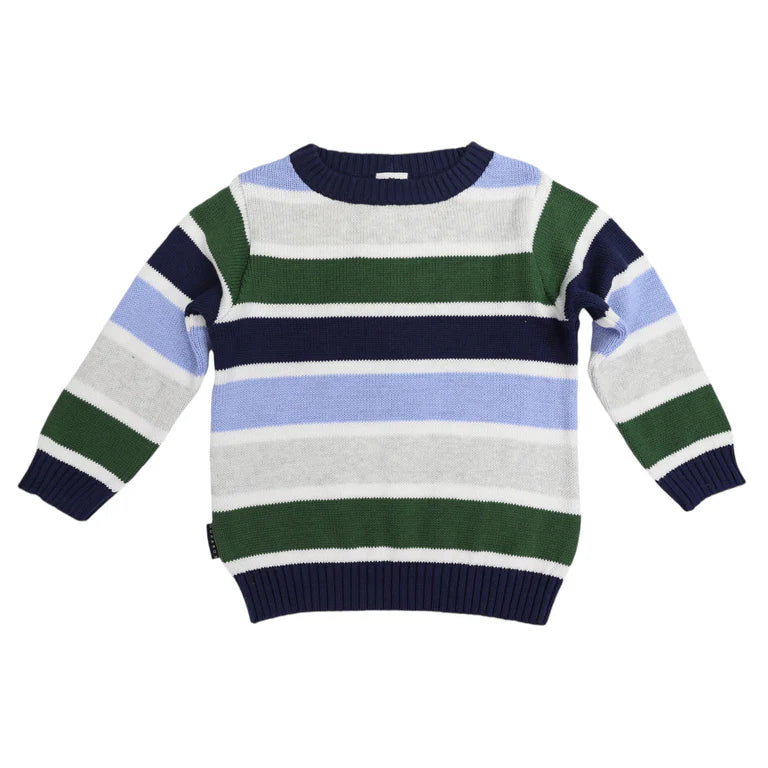 Korango Stripe Knit Sweater | Green