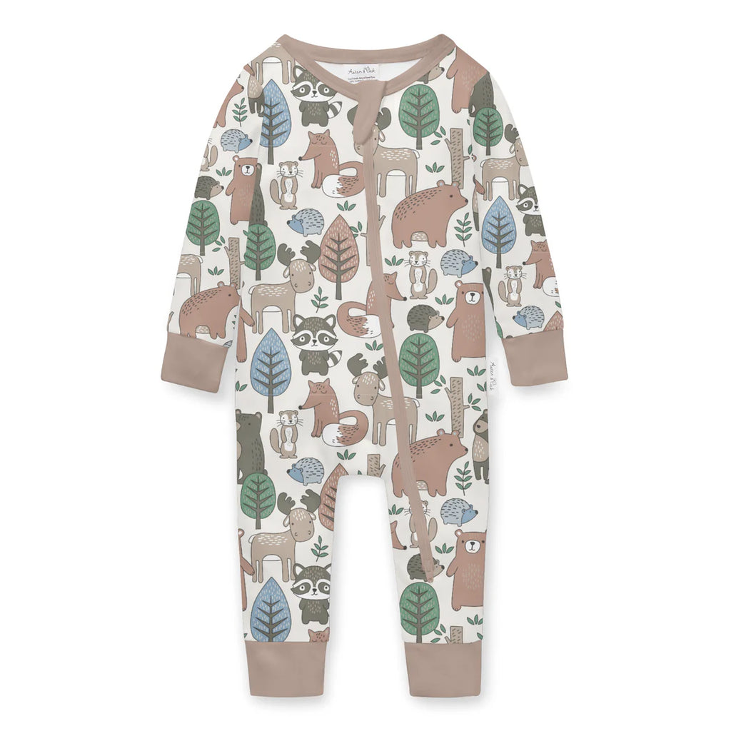 Aster & Oak Noah Woodland Zip Romper