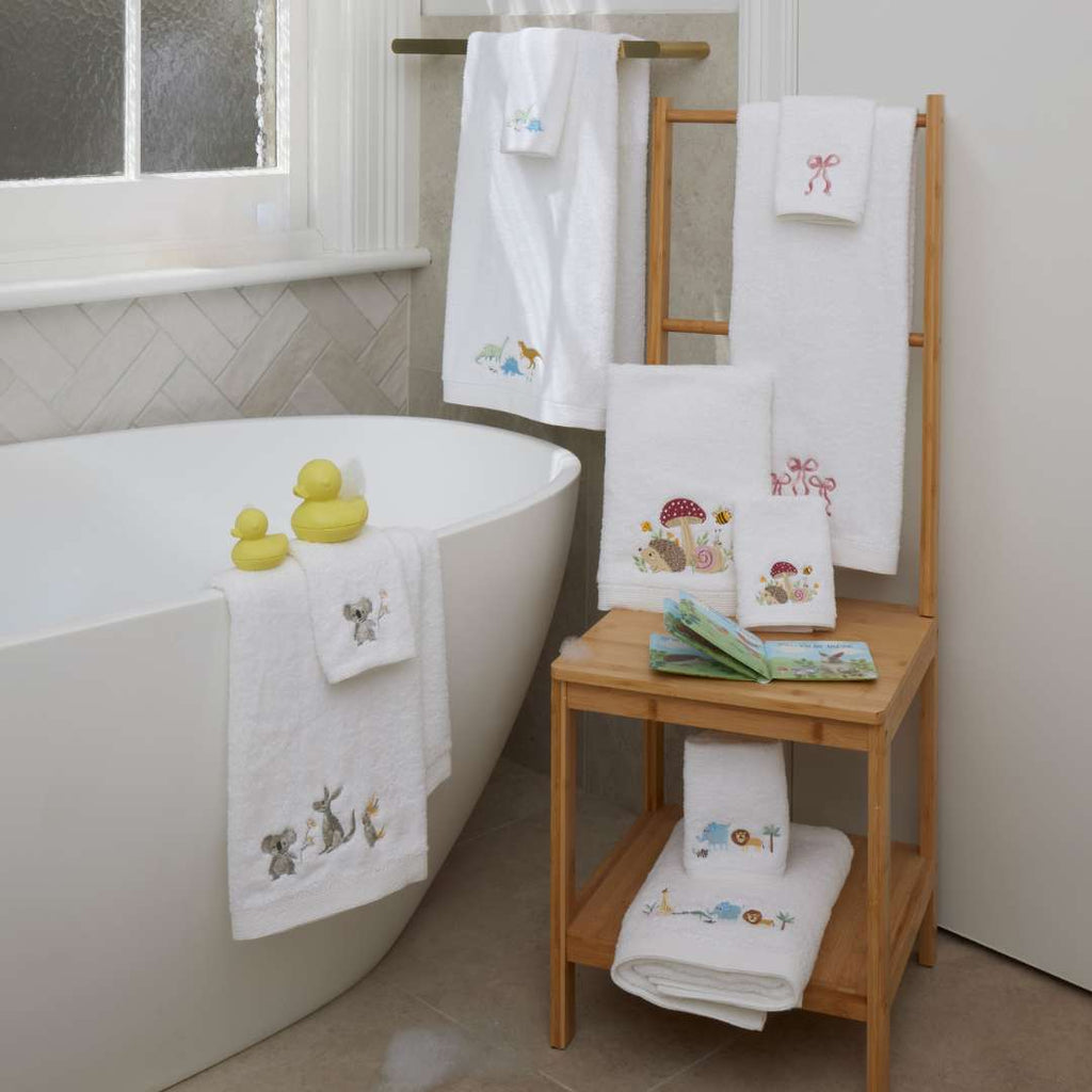 Jiggle & Giggle Mushroom Meadow Bath Towel & Face Washer