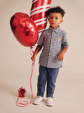 Huxbaby Huxbear Button Up Blue Check