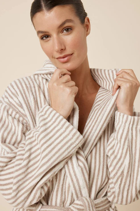 Gingerlilly Adriana Terry Towel Robe - Natural