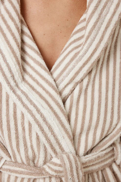 Gingerlilly Adriana Terry Towel Robe - Natural