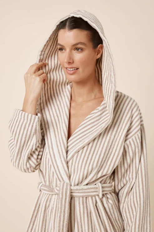 Gingerlilly Adriana Terry Towel Robe - Natural
