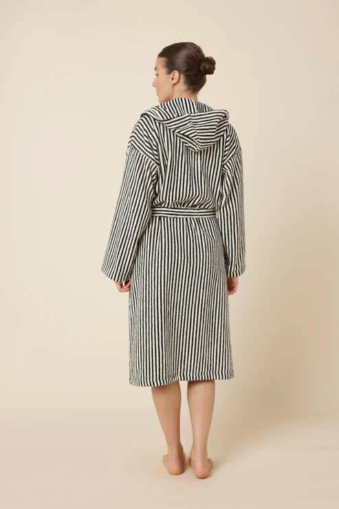 Gingerlilly Adriana Terry Towel Robe - Black
