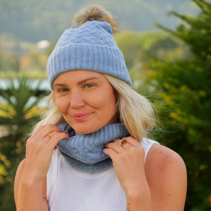 Cable Knit Snood and Beanie Boxed Set