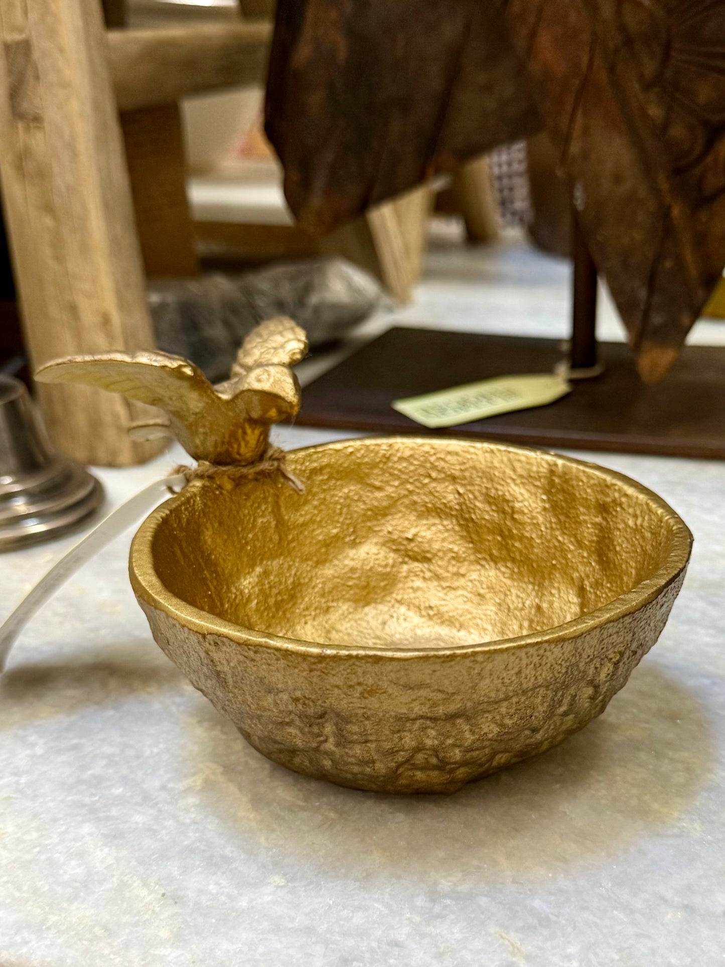 Swallow Iron Trinket Bowl - Gold