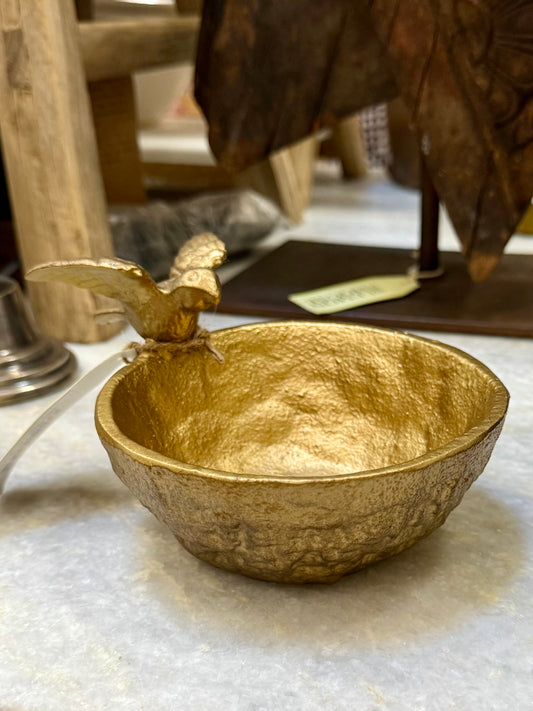 Swallow Iron Trinket Bowl - Gold