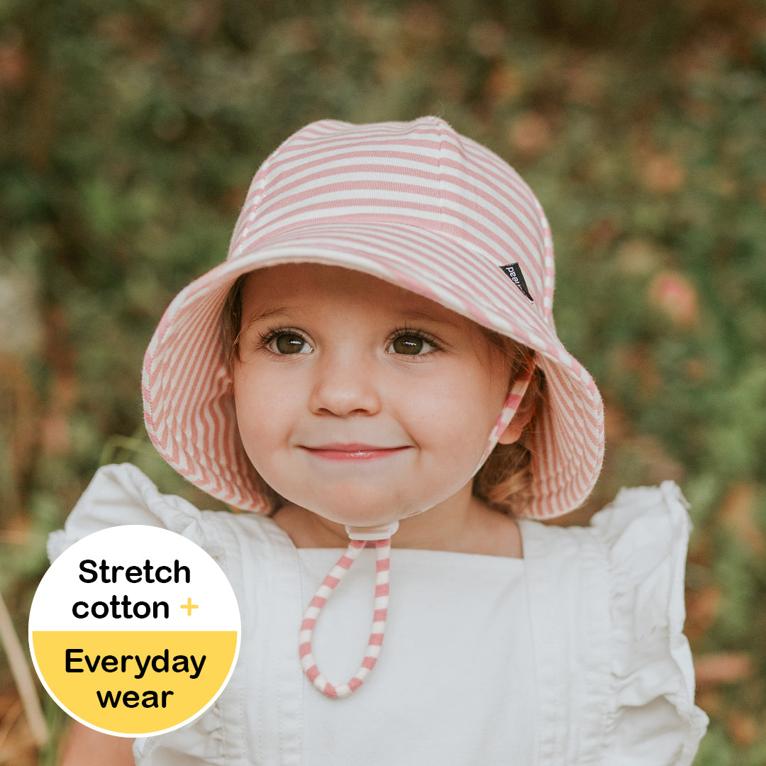 Bedhead Toddler Bucket Sun Hat - Pink Stripe