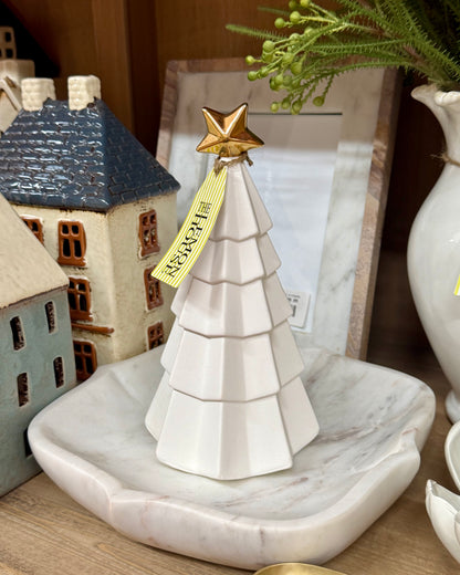 Ceramic Christmas Tree with Gold Heart