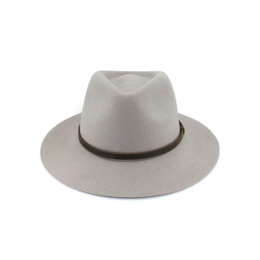 Perisher Wool Felt Fedora | Light Grey
