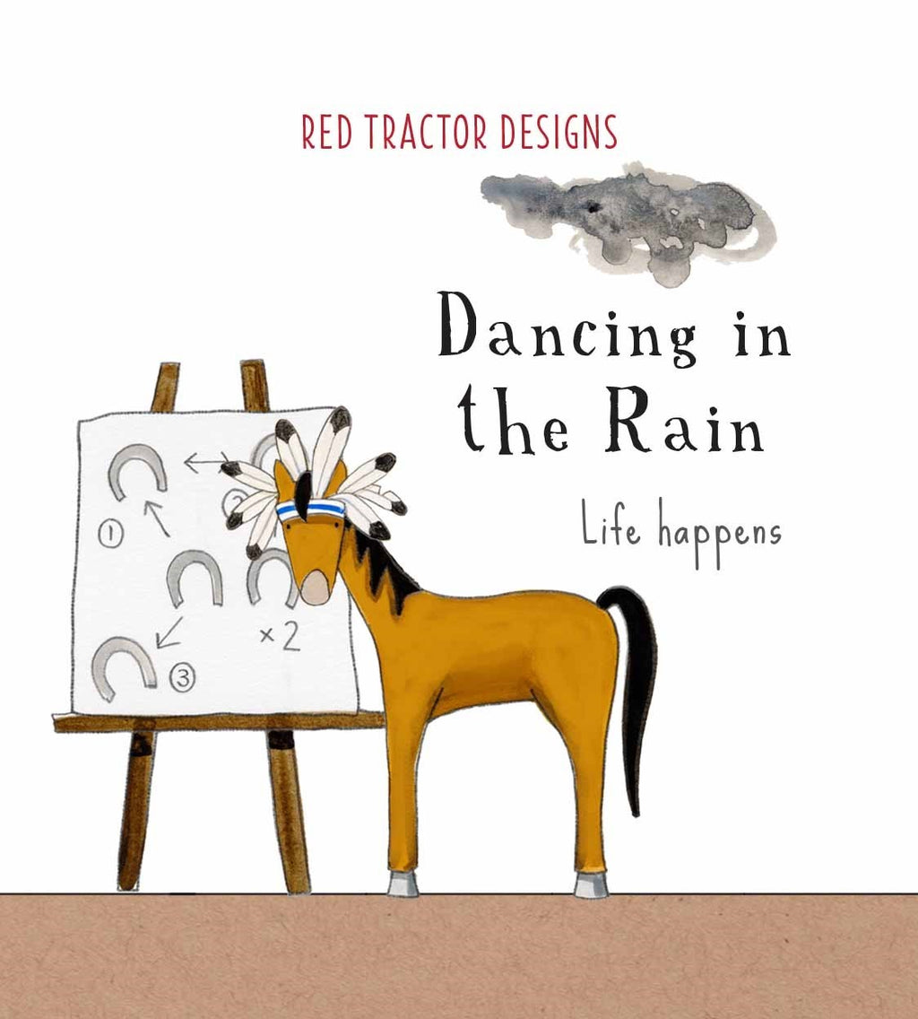 Red Tractor Dancing in the Rain - Soft Cover Little Quote Book