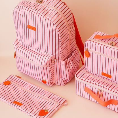 Fox & Fallow Strawberry Stripe Lunch Bag- Mini