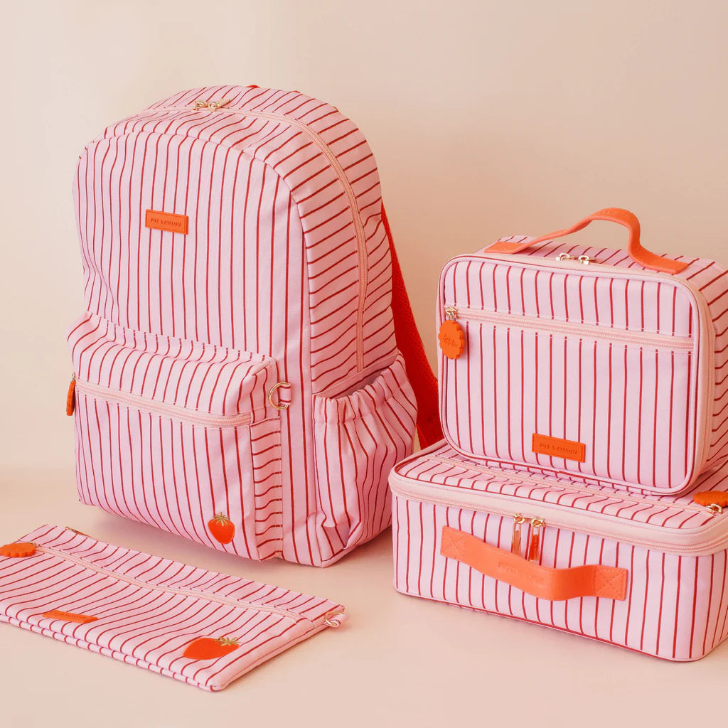 Fox & Fallow Strawberry Stripe Pencil Case