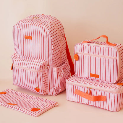 Fox & Fallow Strawberry Stripe Lunchbag - Large