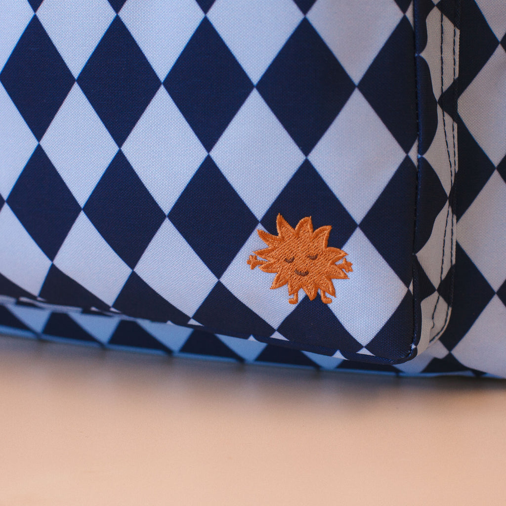 Fox & Fallow Navy Diamonds Backpack