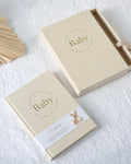 Baby Memory Book with Keepsake Box – Oatmeal Linen