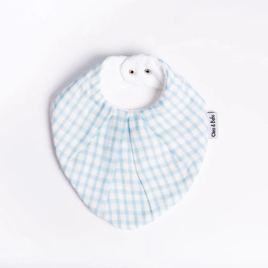 Waterproof Bandana Bib - Baby Blue Gingham