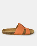 Walnut Bay Leather Slide - Orange