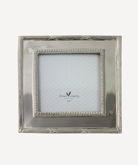 Beaded Nickel Photo Frame - 4x4"