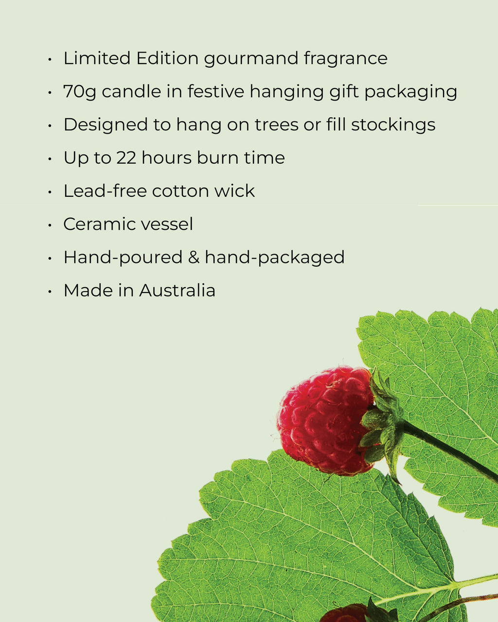 Raspberry & Rhubarb 70g Bauble Soy Candle - Christmas 2026, image 3