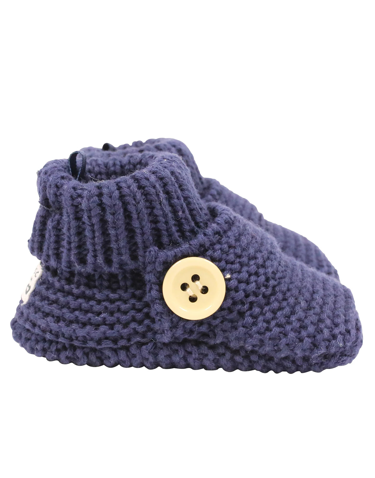 Korango Cotton Knit Button Bootie with Gift Box - Navy