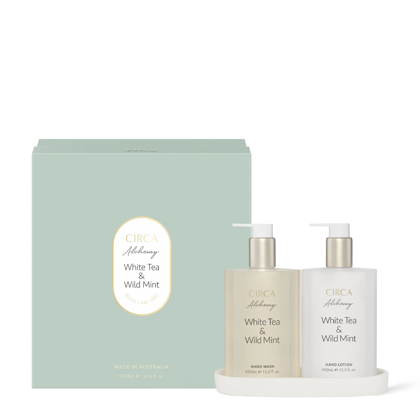 White Tea & Wild Mint Hand Care Duo Set 900mL