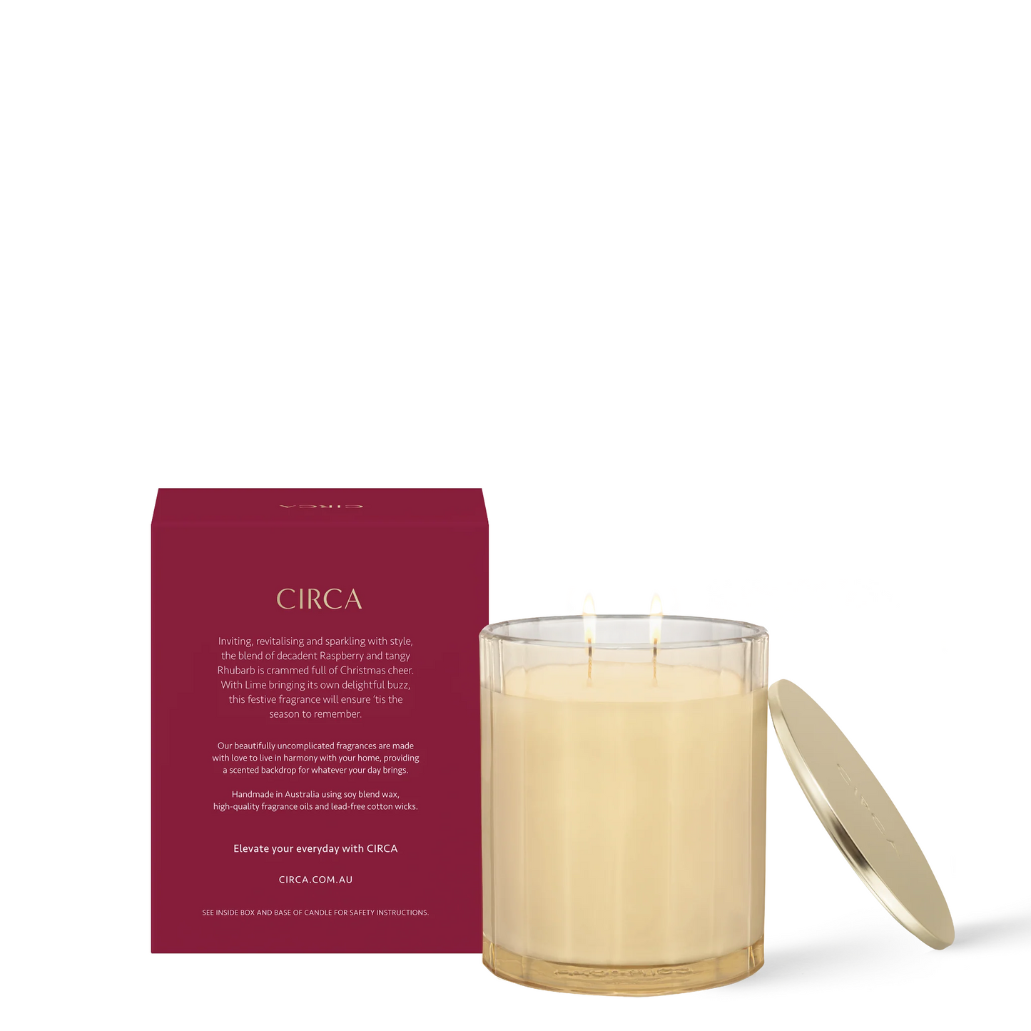 Circa Home Raspberry & Rhubarb 350g Candle