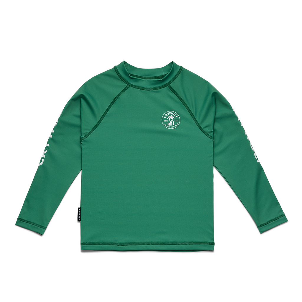 Crywolf Long Sleeve Rash Vest Sea Green - front