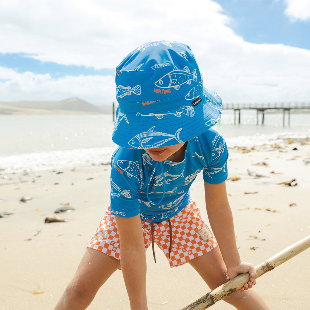Crywolf Swim Bucket Hat Saltwater campaign 1