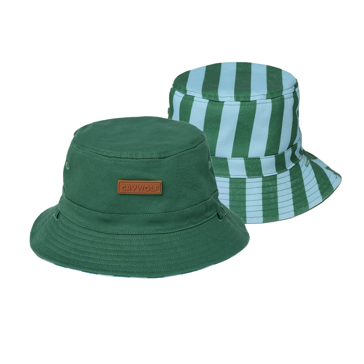 Crywolf Reversible Bucket Hat Deck Stripe