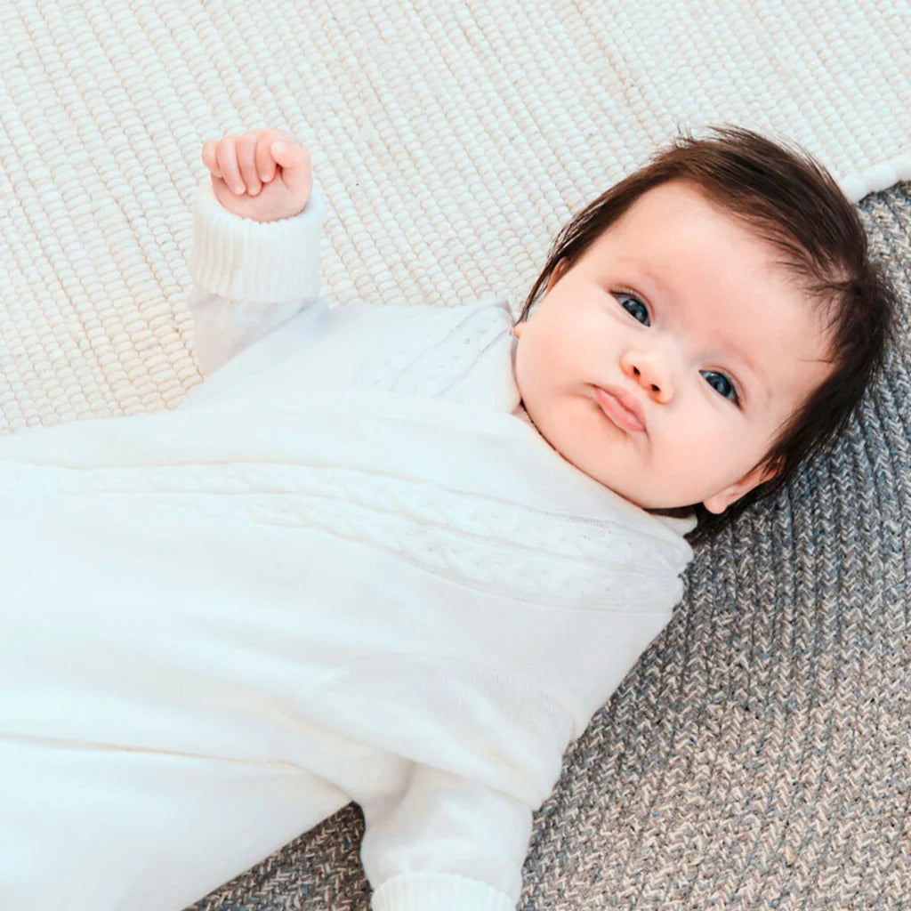 Jujo Baby Cable Edge Shwrap - Milk