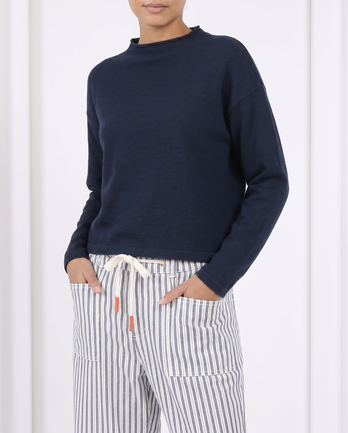 Monaco Jeans Carter Barrel Jean - Blue Stripe
