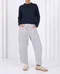 Monaco Jeans Carter Barrel Jean - Blue Stripe