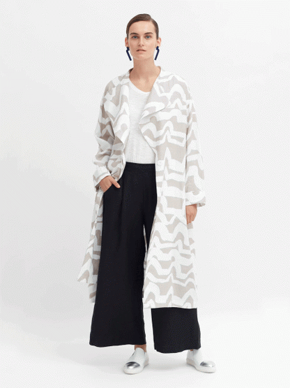 Elk Cass Linen Jacket | Flax & White
