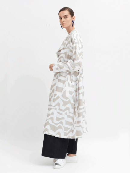 Elk Cass Linen Jacket | Flax & White