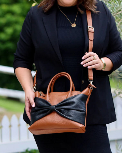Charlotte with a Bow | Tan/Black