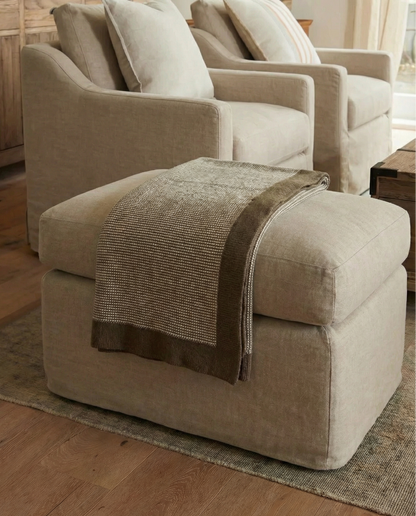 Chester Cotton Throw - Olive