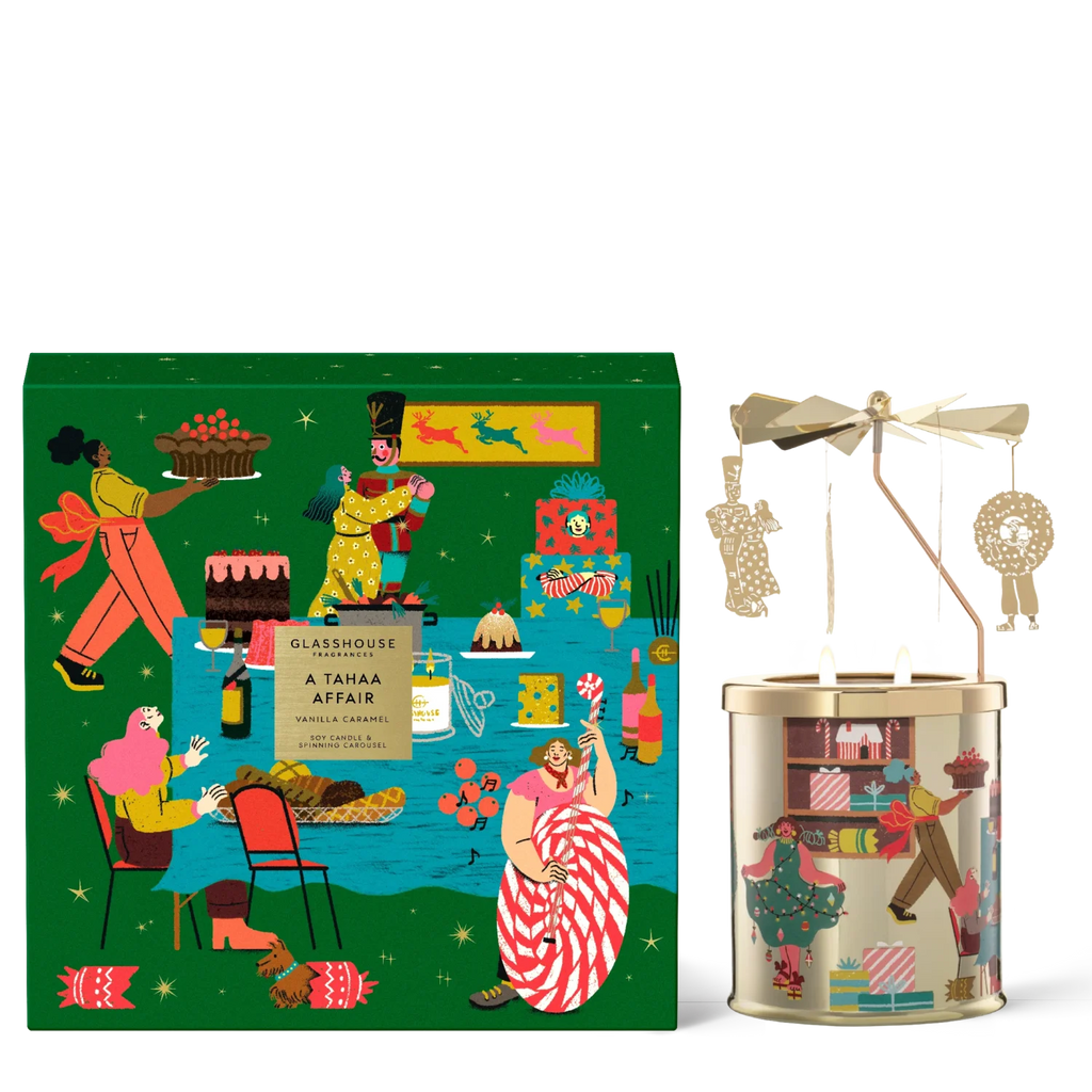 Glasshouse A Tahaa Affair Candle & Spinning Carousel Gift Box