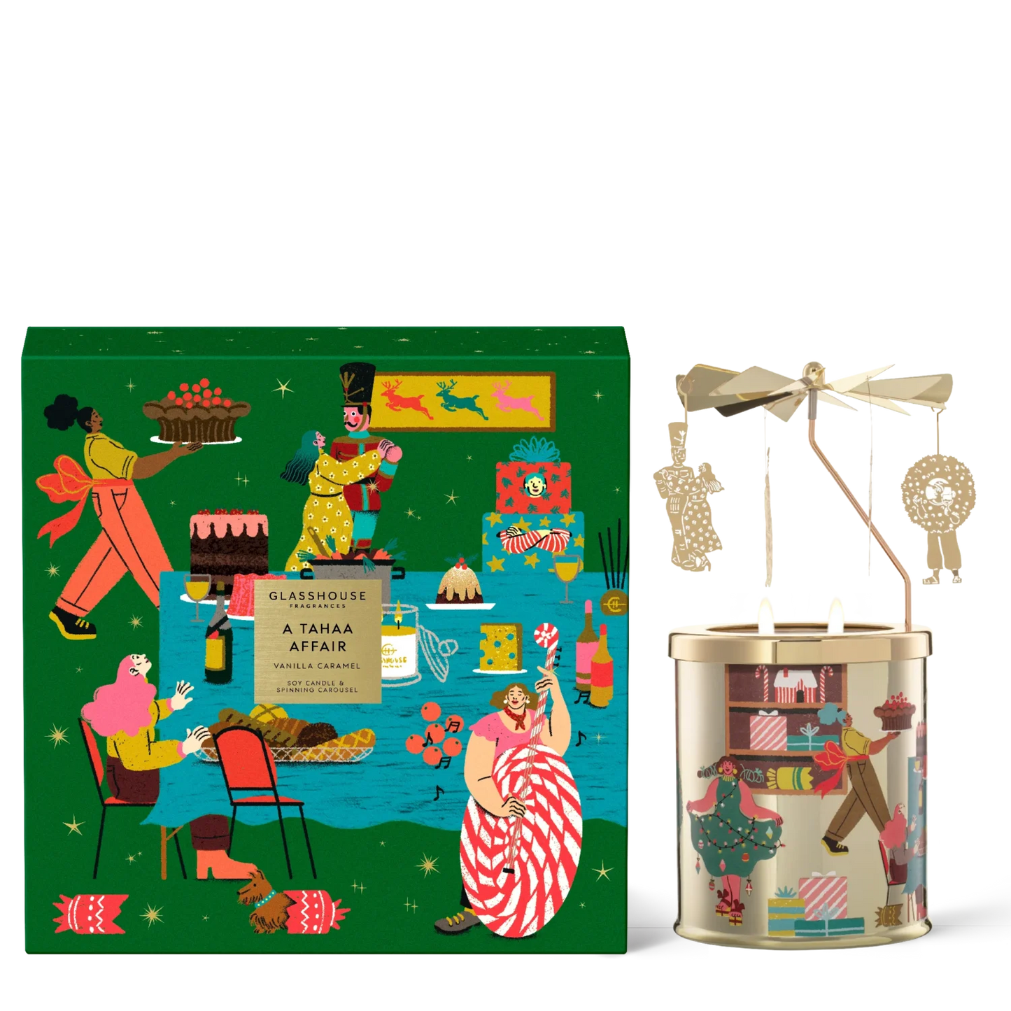 Glasshouse A Tahaa Affair Candle & Spinning Carousel Gift Box