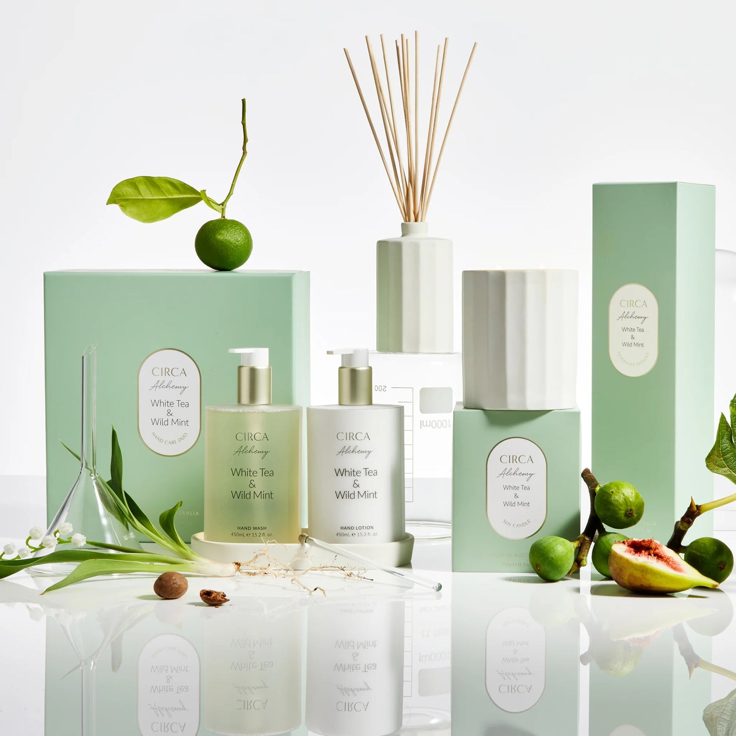 White Tea & Wild Mint Hand Care Duo Set 900mL