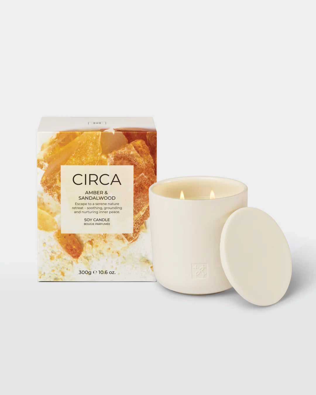 Circa Amber & Sandalwood Soy Candle 300g