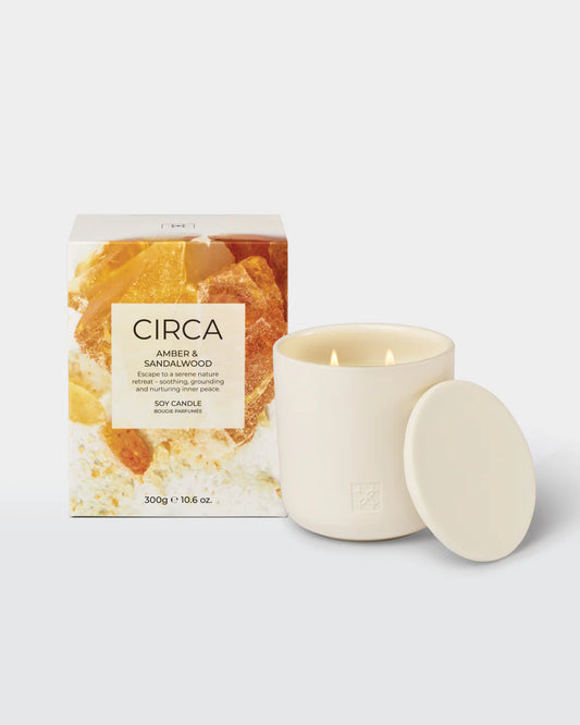 Circa Amber & Sandalwood Soy Candle 300g