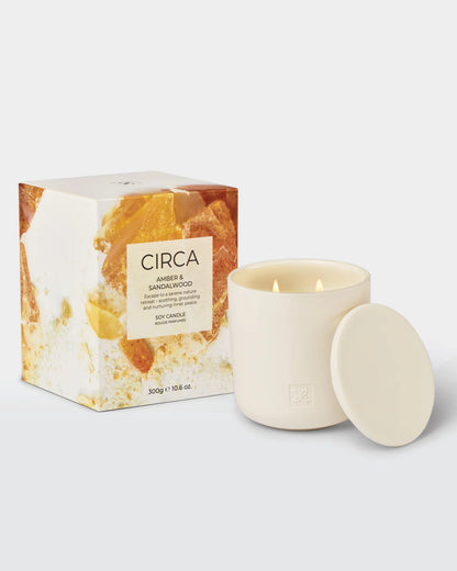 Circa Amber & Sandalwood Soy Candle 300g
